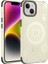 Apple iPhone 14 Plus Uyumlu Kılıf Wireless Şarj Özellikli Desenli Hot Kapak, Gold 1