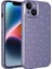Apple iPhone 14 Plus Uyumlu Kılıf Kamera Korumalı Simli Lüks Koton Kapak, Mor 1