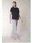 Lacivert Modal Bisiklet Yaka T-Shirt 4