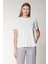 Beyaz Modal Bisiklet Yaka T-Shirt 1