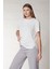 Beyaz Modal Bisiklet Yaka T-Shirt 2