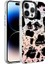 Apple iPhone 14 Pro Uyumlu Kılıf Mermer Desenli Marbello Kapak, Siyah-Beyaz 1