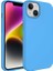 Apple iPhone 14 Plus Uyumlu Kılıf Sıvı Teknolojili Silinebilir Sert Kivi Kapak, Mavi 1