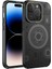 Apple iPhone 14 Pro Max Uyumlu Kılıf Wireless Şarj Özellikli Desenli Hot Kapak, Siyah 1