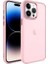 Apple iPhone 14 Pro Uyumlu Kılıf Buzlu Sert Pc May Kapak, Pembe Açık 1