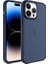 Apple iPhone 14 Pro Max Uyumlu Kılıf Buzlu Sert Pc May Kapak, Lacivert 1