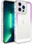 Apple iPhone 14 Pro Max Uyumlu Kılıf Simli ve Renk Geçiş Tasarımlı Lens Korumalı Park Kapak, Mor-Beyaz 1