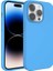Apple iPhone 14 Pro Max Uyumlu Kılıf Sıvı Teknolojili Silinebilir Sert Kivi Kapak, Mavi 1