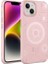 Apple iPhone 14 Plus Uyumlu Kılıf Wireless Şarj Özellikli Desenli Hot Kapak, Rose Gold 1