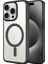 Apple iPhone 15 Pro Uyumlu Kılıf Wireless Şarj Özellikli Sert Pc Mat Riksos Magsafe Kapak, Siyah 1