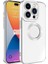 Apple iPhone 15 Pro Uyumlu Kılıf Kamera Korumalı Logo Gösteren Omega Kapak, Gümüş 1