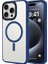 Apple iPhone 15 Pro Max Uyumlu Kılıf Mat Arka Yüzey Wireless Şarj Özellikli Kapak, Midnight 1