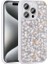 Apple iPhone 15 Pro Uyumlu Kılıf Parlak Taşlı Tasarım Linea Diamond Kapak, Beyaz 1