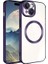 Apple iPhone 15 Uyumlu Kılıf Magsafe Wireless Şarj Özellikli Setro Silikon, Derin Mor 1