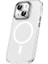 Apple iPhone 15 Plus Uyumlu Kılıf Airbagli Magsafe Wireless Şarj Özellikli Lens Koruyuculu Klaptika Kapak, Renksiz 1