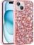 Apple iPhone 15 Uyumlu Kılıf Parlak Taşlı Tasarım Linea Kapak, Pembe 1