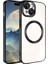 Apple iPhone 15 Plus Uyumlu Kılıf Magsafe Wireless Şarj Özellikli Setro Silikon, Siyah 1