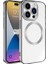 Apple iPhone 15 Pro Max Uyumlu Kılıf Magsafe Wireless Şarj Özellikli Setro Silikon, Koyu Gri 1