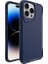 Apple iPhone 15 Pro Uyumlu Kılıf Airbag Kenarlı T-Max Mat Standlı Kapak, Lacivert 1