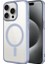 Apple iPhone 15 Pro Uyumlu Kılıf Wireless Şarj Özellikli Sert Pc Mat Riksos Magsafe Kapak, Gri 1