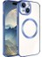 Apple iPhone 15 Uyumlu Kılıf Magsafe Wireless Şarj Özellikli Setro Silikon, Sierra Mavi 1