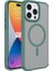Apple iPhone 15 Pro Uyumlu Kılıf Mat Arka Yüzey Wireless Şarj Özellikli Kapak, Yeşil 1