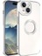Apple iPhone 15 Uyumlu Kılıf Kamera Korumalı Logo Gösteren Omega Kapak, Gümüş 1