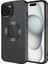 Apple iPhone 15 Uyumlu Kılıf Tek Kamera Çerçeveli Logo Gösteren Omega Kapak, Siyah 1