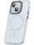 Apple iPhone 15 Plus Uyumlu Kılıf Airbagli Magsafe Wireless Şarj Özellikli Lens Koruyuculu Klaptika Kapak, Mavi Açık 1