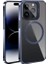 Apple iPhone 15 Pro Max Uyumlu Kılıf Magsafe Wireless Şarj Özellikli Standlı Klon Kapak, Lacivert 1