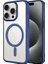 Apple iPhone 15 Pro Uyumlu Kılıf Wireless Şarj Özellikli Sert Pc Mat Riksos Magsafe Kapak, Lacivert 1