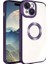 Apple iPhone 15 Uyumlu Kılıf Kamera Korumalı Logo Gösteren Omega Kapak, Derin Mor 1