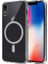 Apple iPhone Xr Uyumlu Kılıf Magsafe Şarj Özellikli Şeffaf Sert Pc Embos Kapak 1