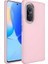 Huawei Nova 9 Se Uyumlu Kılıf Metal Çerçeve ve Buton Tasarımlı Silikon Luna Kapak, Pembe 1