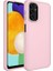 Samsung Galaxy A04S Uyumlu Kılıf Metal Çerçeve ve Buton Tasarımlı Silikon Luna Kapak, Pembe 1