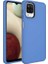 Samsung Galaxy A12 Uyumlu Kılıf Metal Çerçeve ve Buton Tasarımlı Silikon Luna Kapak, Lavendery Gray 1