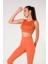 New Season Fitilli Crop Top Büstiyer Seamless Spor Sütyeni Turuncu 3