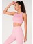 New Season Fitilli Crop Top Büstiyer Seamless Spor Sütyeni Pembe 2