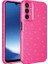 Samsung Galaxy A24 Uyumlu Kılıf Kamera Korumalı Simli Lüks Koton Kapak, Pembe Koyu 1