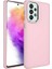 Samsung Galaxy A33 5g Uyumlu Kılıf Metal Çerçeve ve Buton Tasarımlı Silikon Luna Kapak, Pembe 1