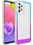 Samsung Galaxy A33 5g Uyumlu Kılıf Simli ve Renk Geçiş Tasarımlı Lens Korumalı Park Kapak, Mavi-Mor 1