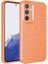 Samsung Galaxy A34 Uyumlu Kılıf Kamera Korumalı Simli Lüks Koton Kapak, Turuncu 1