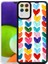 Samsung Galaxy M22 Uyumlu Kılıf M-Fit Desenli Kapak, Heart No6 1