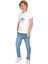Erkek Çocuk Kısa Kollu Bisiklet Yaka Uhud Baskılı T-Shirt 4