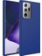 Samsung Galaxy Note 20 Ultra Uyumlu Kılıf Metal Çerçeve ve Buton Tasarımlı Silikon Luna Kapak, Lacivert 1