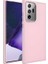 Samsung Galaxy Note 20 Ultra Uyumlu Kılıf Metal Çerçeve ve Buton Tasarımlı Silikon Luna Kapak, Pembe 1