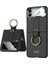 Samsung Galaxy Z Flip 3 Uyumlu Kılıf Flip Ring Kıpta Kapak, Siyah 1