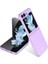 Samsung Galaxy Z Flip 5 Uyumlu Kılıf Sert Kıpta Kapak, Mor 1