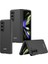Samsung Galaxy Z Fold 5 Uyumlu Kılıf Sert Kıpta Kapak, Siyah 1