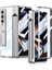 Samsung Galaxy Z Fold 4 Uyumlu Kılıf Kıpta Standlı Kalem Bölmeli Kapak, Gümüş 1